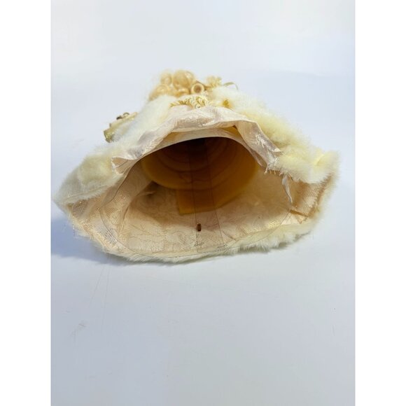 Tree Topper Christmas Santa Porcelain Face Figurine Statue Vintage | Lace Gold - Picture 14 of 15